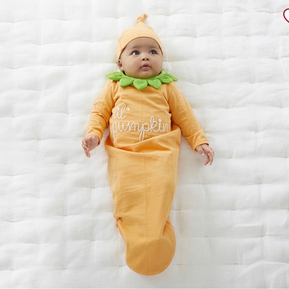 Pottery Barn Kids Pumpkin Baby Costume 0-6 Months